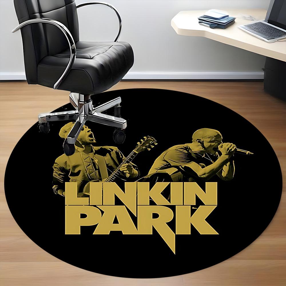 1pcMusic Linkin Papk Band Office Round Area Rug, Indoor Mat Suitable For Office,Bedroom Living Room Home Decor, Room Deco a0928157