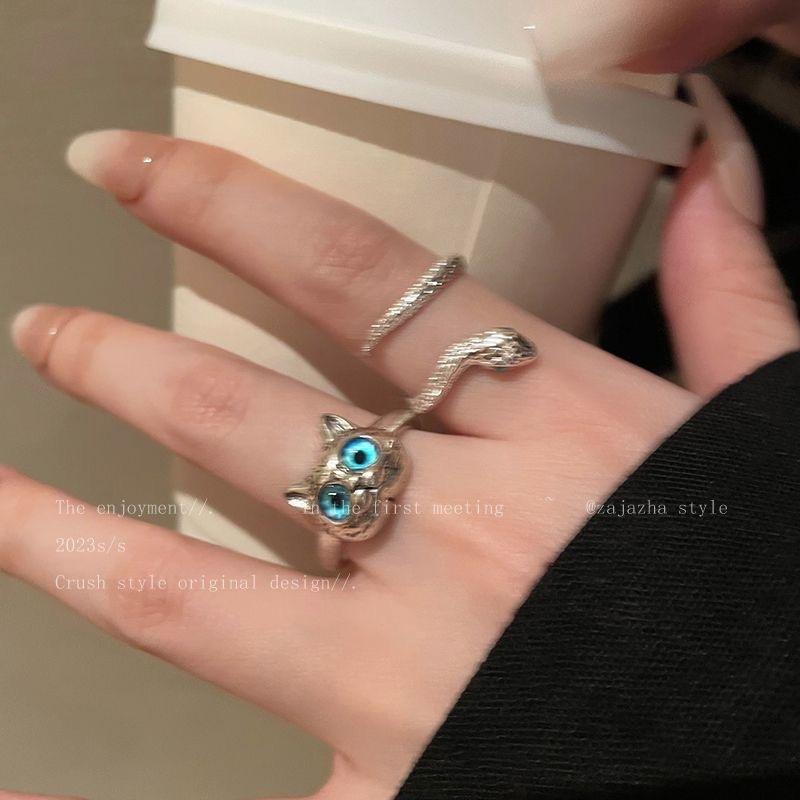 Pack of ten] Ring Korean version of love women's niche design versatile light luxury ring sister ring adjustable