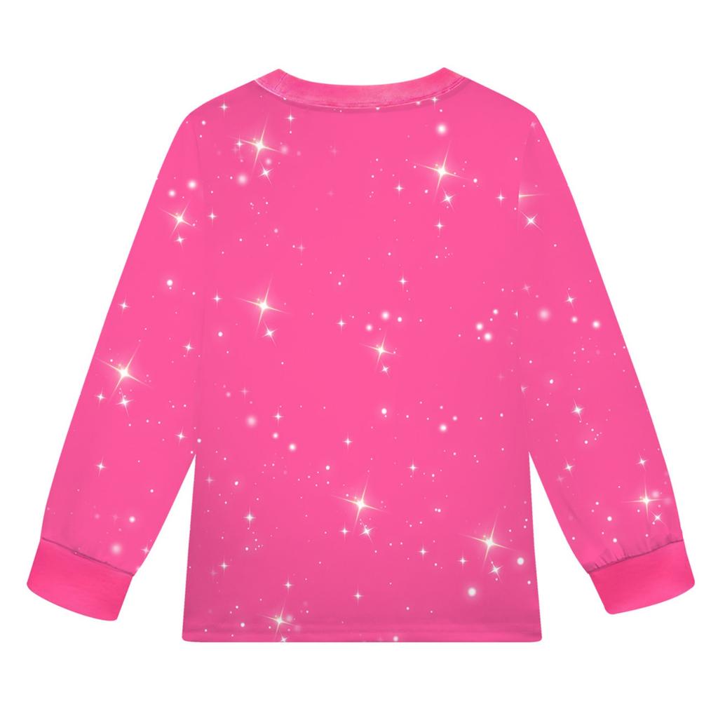 Children's Witch Girls Printed Suit Long Sleeve Pants Suit