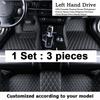 Leather Car Floor mats For Hyundai Santa Fe   5 seats Carpets Rugs Pads Interior Parts Accessories