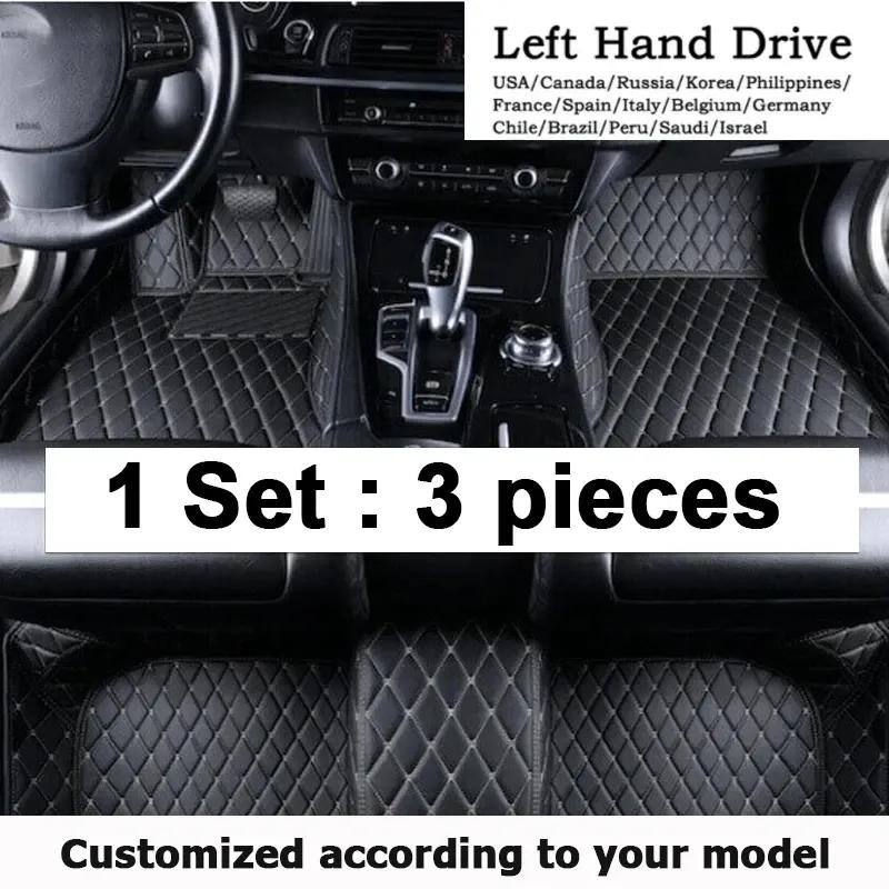 Leather Car Floor mats For Hyundai Santa Fe   5 seats Carpets Rugs Pads Interior Parts Accessories