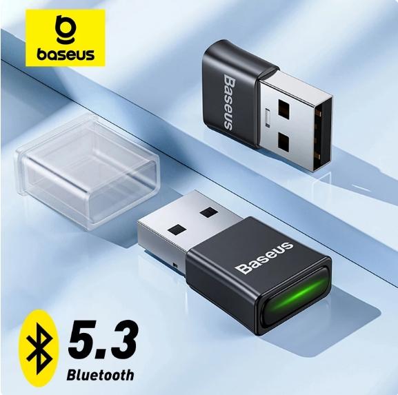 Baseus USB-адаптер Bluetooth Dongle Adaptador Bluetooth 5.3 для ПК, ноутбука, беспроводной динамик, аудиоприемник, USB-передатчик