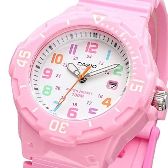 CASIO аналоговые наручные часы LRW-200H-4B2V женские детские дешевые пастельно-розовые разноцветные зарубежная модель
