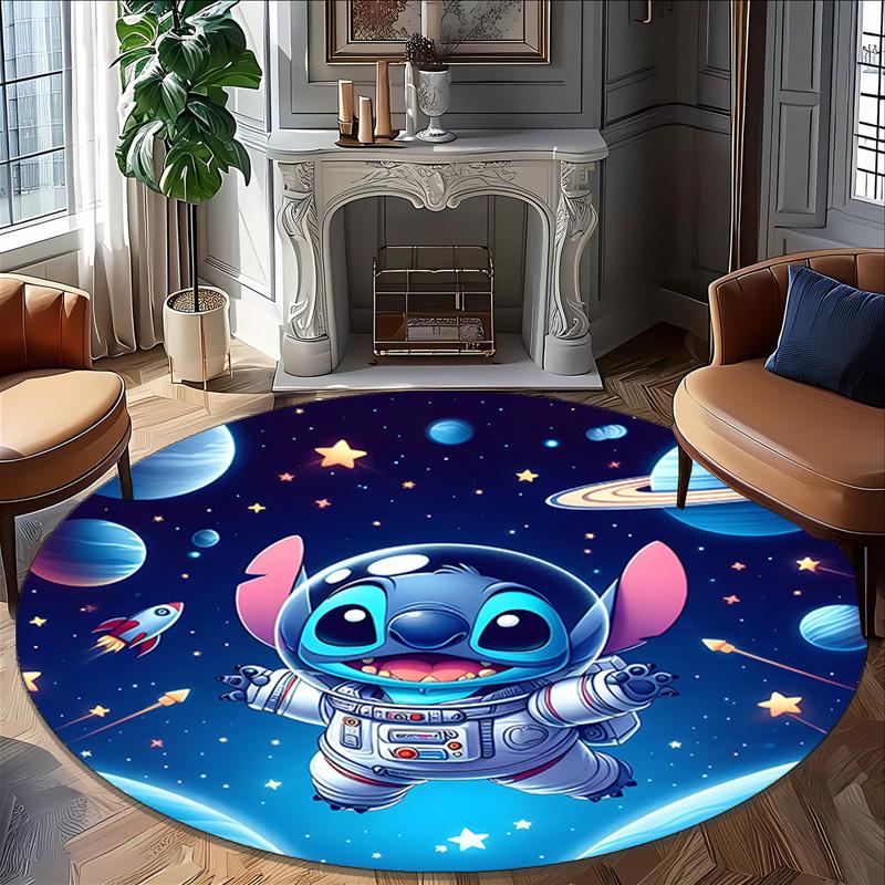 1pc S-Stitch19 Carpet, Round Rug, Comfortable, Suitable for Entryways, Living Rooms, Office, And Bedrooms, Christmas Decoration