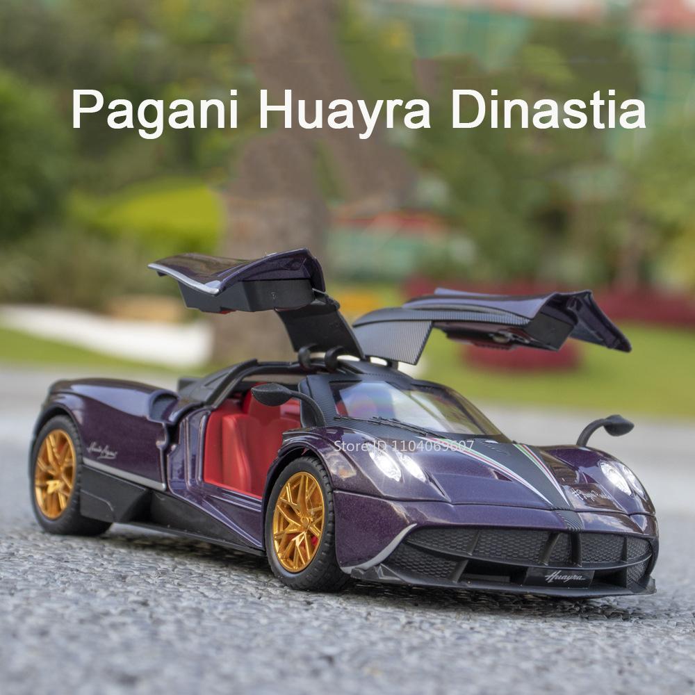 1:24 Pagani Huayra Dinastia Sport Car Model Toys Alloy Diecast Sound Light 4 Door Opened Racing Vehicle For Kids Gift Collection