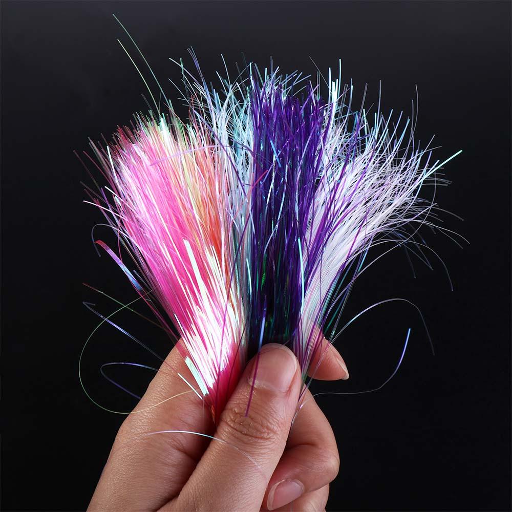 Streamer Fishing Lure Assist Hooks Line Fly Tying Materials Fly Tying Tinsel Jig Hook Streamer