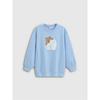 Gap Girls' 2025 Autumn and Winter New Fleece Reversible Sequin Bear Print Sweatshirt Kidsren's Top 805313