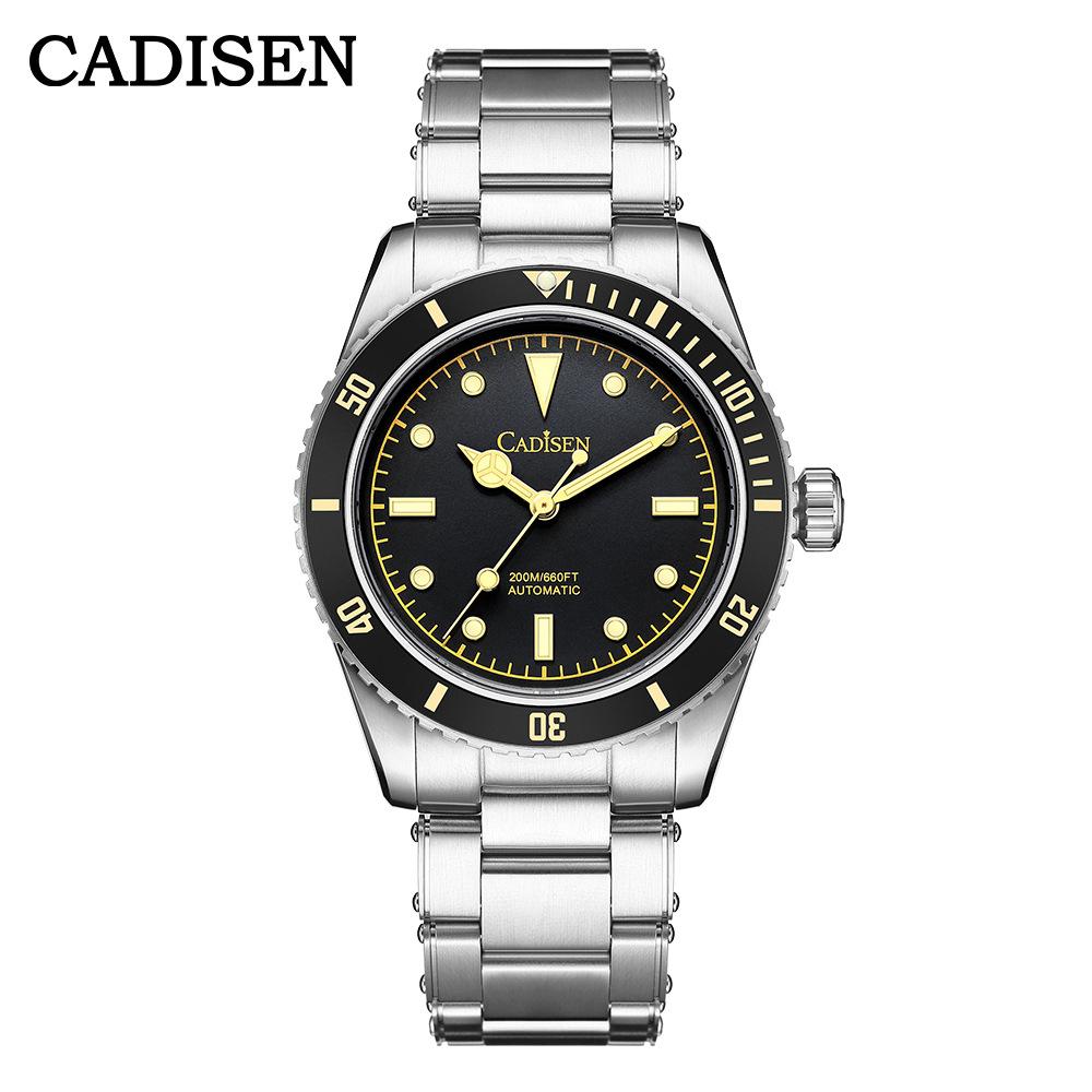 Cadisen 8206 Новые роскошные мужские часы высшего бренда с коробкой 200 м водонепроницаемые автоматические мужские механические часы