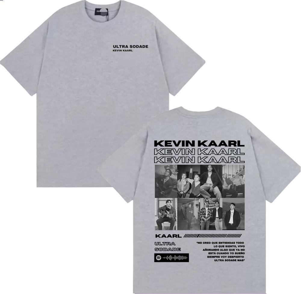 Rapper Kevin Kaarl Ultra Sodade Tour 2025 Cover T Shirt Unisex Women Fashion Gothic Retro Tshirts Cotton Comfort Oversized T Shirt