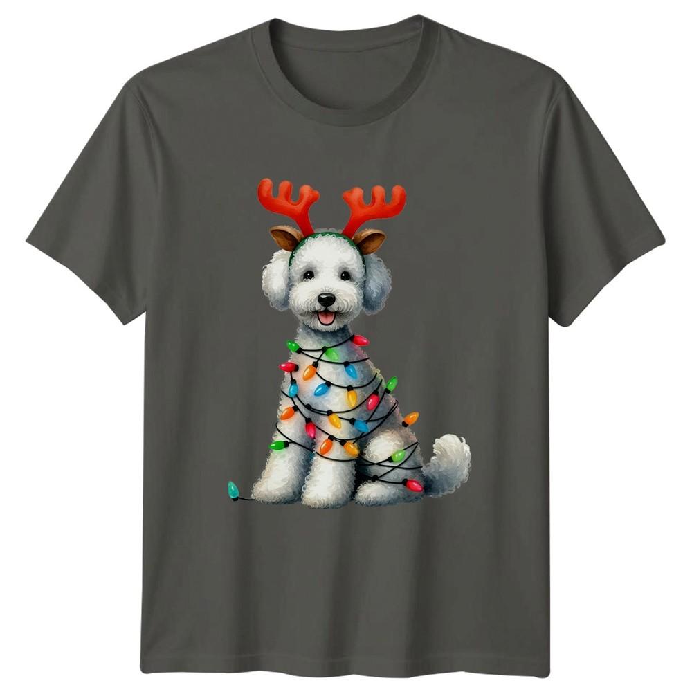 Christmas Dog Reindeer Antlers Holiday Unisexs TShirt Unisexs Tee Graphic Unisex