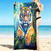 1Pc Tiger Jungle Beach Towel Quick Dry Multiuse For Beach Pool Gym Yoga Home Travel Christmas Halloween Xmas Gift G1228