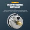 MAIRUIKESI Liquid filled Price Pressure Gauges 40mm(1.5")  Back Connection Stainless Steel Case Brass Joint Water Gas Manometer