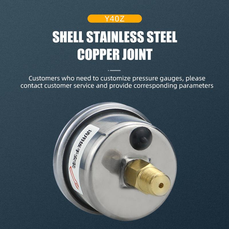 MAIRUIKESI Liquid filled Price Pressure Gauges 40mm(1.5") Back Connection Stainless Steel Case Brass Joint Water Gas Manometer