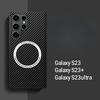 Подходит для Samsung S24 Ultra Чехол для мобильного телефона из углеродного волокна Магнитная адсорбция S22 Ультратонкий Кевлар Противоударный S23 Защитный чехол