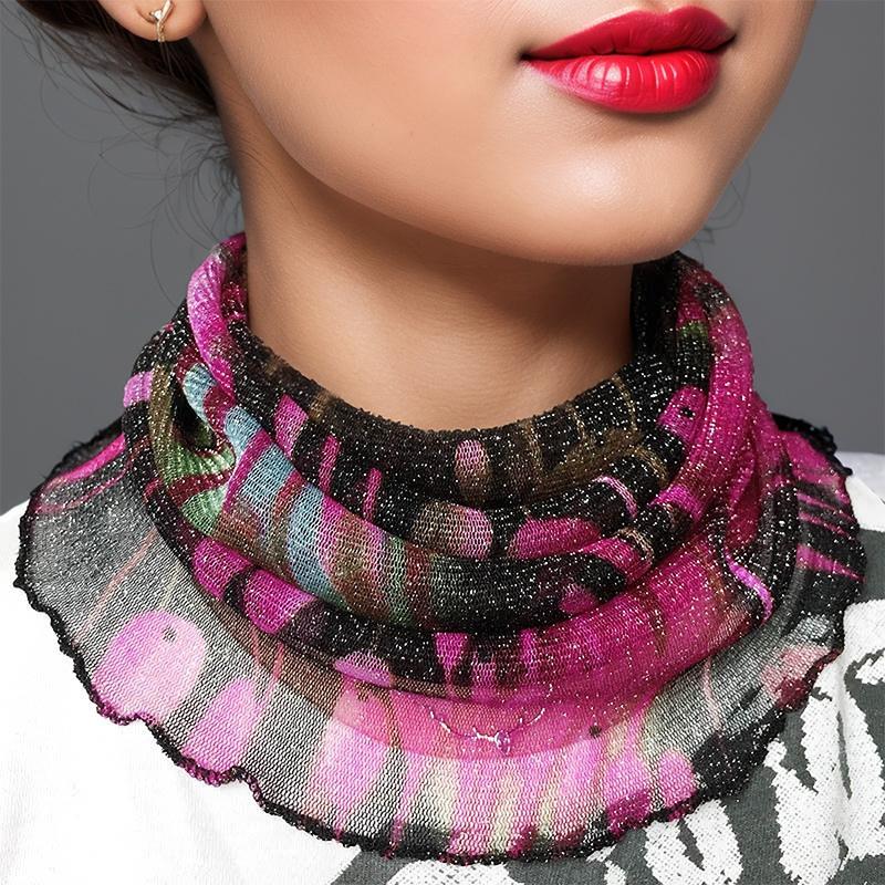 Summer Gauze Scarf Veil Ear Mask Hood Spring Lightweight Muffler Women Decorative Small Silk Scarf Sunscreen Mask