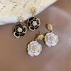 Fashion Pearl Camellia Dangle Earrings for Women's Earrings Jewelry Girl Gift Brincos