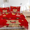 3pcs Christmas, Reindeer Duvet Cover Set, Soft Comfortable Duvet Cover,Guest Room (1*Duvet Cover + 2*Pillowcase, Without Core) yy251104183