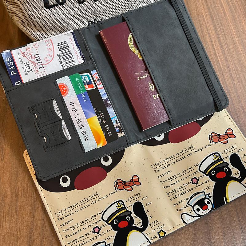 Пингвин Пингу Держатель для паспорта и сумка для документов: Милый, Защитный, Многофункциональный держатель для карт для путешествий