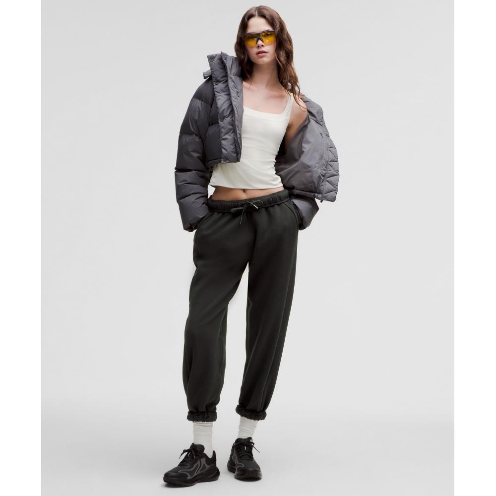 Lululemon Спортивные брюки-джоггеры оверсайз с завышенной талией, короткие, черные