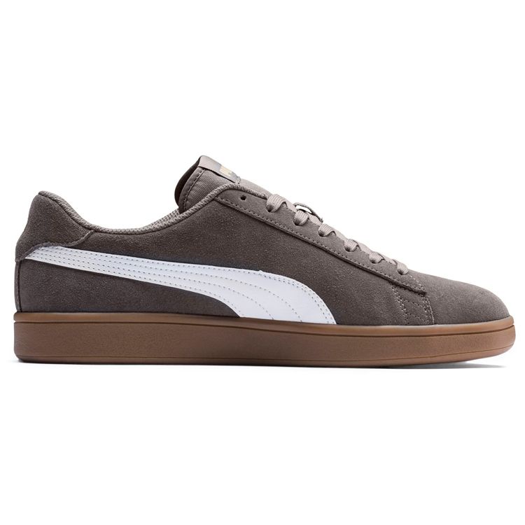 Puma Smash V2 Charcoal Grey Gum Unisex Sneakers Team-Gold White 364989-27
