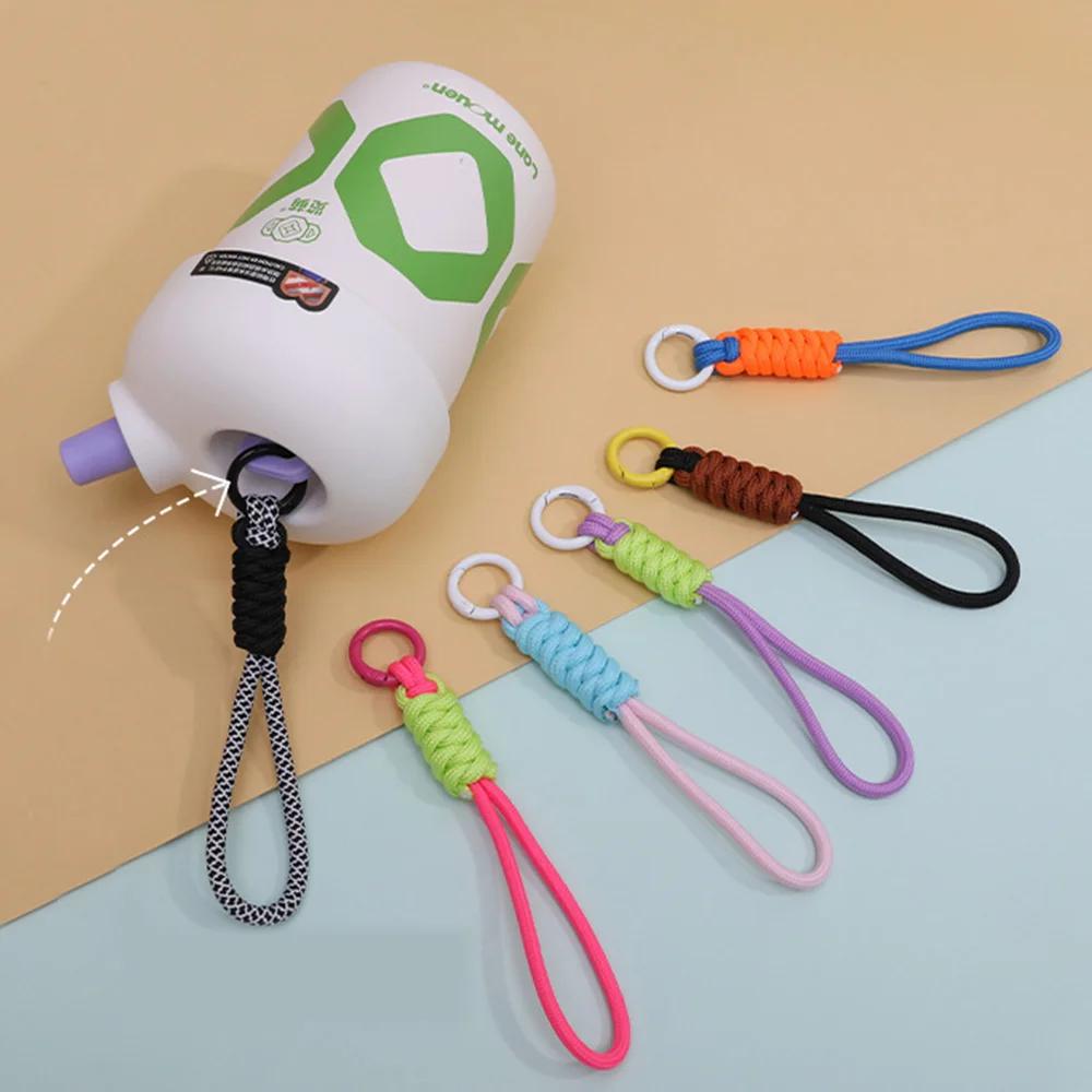 Креативный плетеный шнурок для ключей для телефона, женский чехол, анти-потеряющийся узел, веревочный ремешок, автомобильные брелки, аксессуары для самостоятельного изготовления, модный брелок