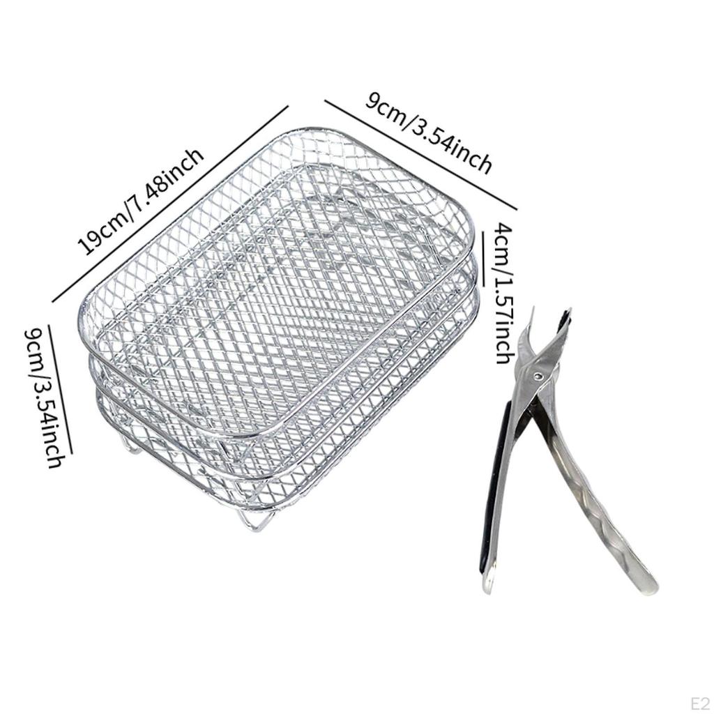 3x Металлическая решетка для фритюрницы с заменой зажима Универсальный гриль