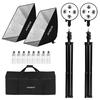 Andoer Studio Photo Lighting Kit with 2 * Softbox  2 * 4in1 Bulb Socket  8 * 45W Bulb  2 * Light