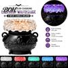 Decorative Mantle Accents Halloween Cauldron LED Bubble Light Decor, Color Changing Witch Potion Lamp with Decor Purple Light, Spooky Gothic Tabletop