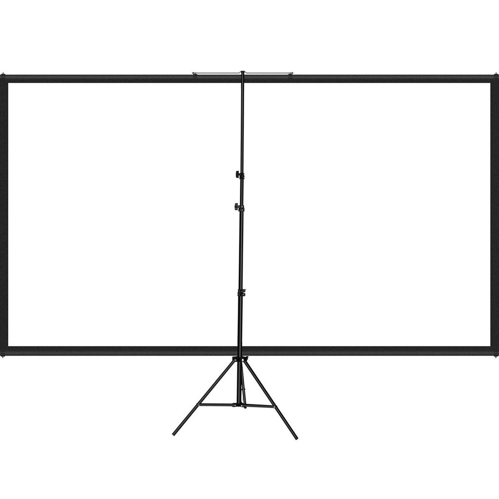 Tripod Projector Screen with Stand 70 inch 16:9 4K HD Projection Screen Stand Wrinkle-Free Height Adjustable Portable Screen for Projector Indoor &