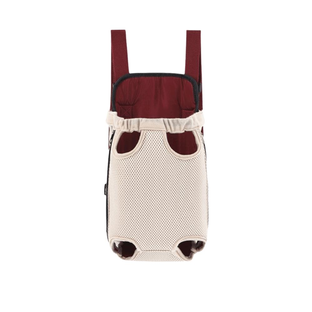 Double Shoulder Dog Front Carrier Breathable Mesh Dog Carrying Bag Pet Outdoor Backpack Camping
