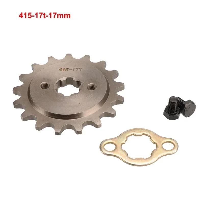 Motorcycle front engine 415# 17mm-14T 15T 16T 17T transmission gear suitable for off-road vehicles ATV four-wheel karts