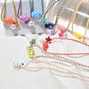 Colorful Bohemian Ceramic Fish Pendant Necklace For Women Adjustable Multicolored Rope Choker, Perfect For Summer Beach Vacation