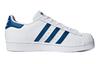 adidas Оригинальные SUPERSTAR Удобные Низкие Скейтбордические Кроссовки Бело-Синий Хвост Унисекс F34163