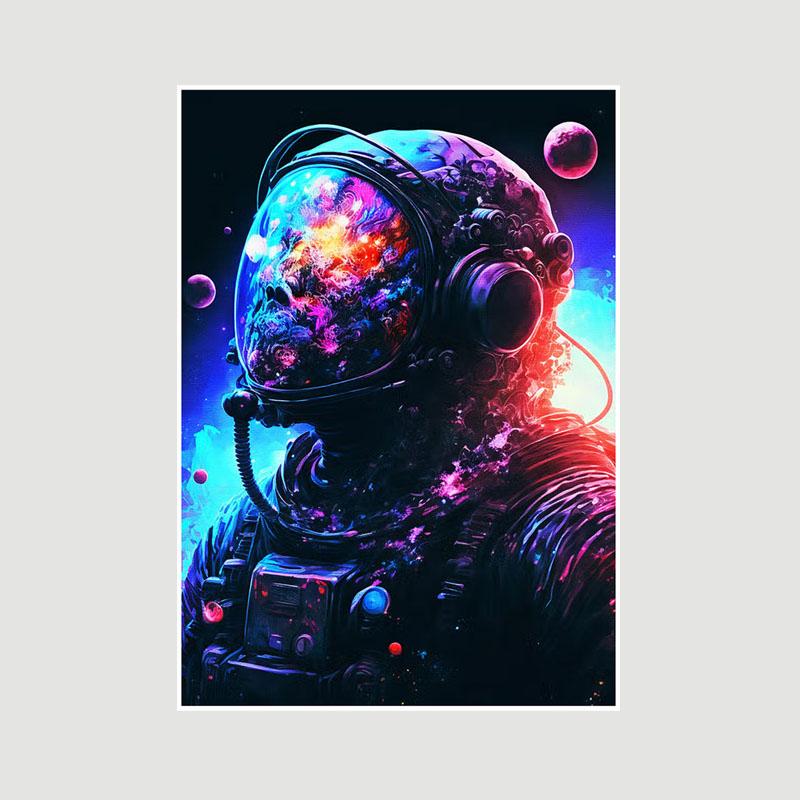 Astronaut Space Dreaming Poster Aesthetic White Paper Posters and Prints Wall Art Pictures for Living Room Bar Decoration Painting Home Decor