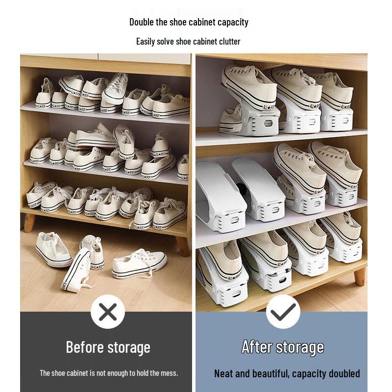 Double-Layer Space-Saving Shoe Organizer