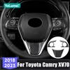 For Toyota Camry XV70 70 2018 ABS Car Steering Wheel Button Panel Trim Cover Decorative Sticker