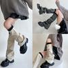 Y2K Leg Warmers Lace Boot Socks New Leather Leg Covers  Women Girls