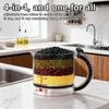 Multi-Functional 4-In-1 Adjustable Measuring Cup  Measuring Cup with Scraper-Style Seal Base Measurings Cube Cups For Cooking Baking Ingredients