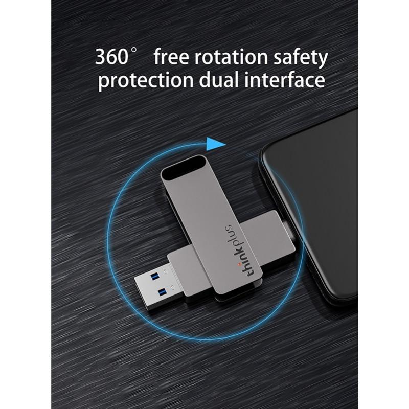 Флэш-накопитель Lenovo-USB Type-C Dual USB A Plus USB C OTG для Android-смартфонов, планшетов и ноутбуков 2-в-1 MU110