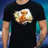 T-Shirt Herren Kinkajou Tier Auf Blumenfeld Motiv Baumwolle Größe XS Bis 5XL