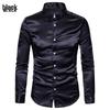 Мужская 2023 Осень Рукав Длинный Блестящая Повседневная Модная Рубашка - Европейский Размер