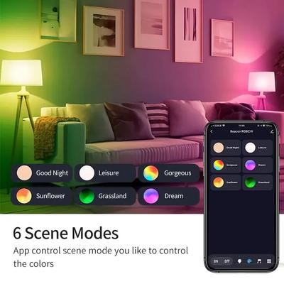Умная светодиодная лампа Tuya Bluetooth E27 9 Вт Лампочка RGB Диммируемая светодиодная лампа 220 В 110 В Управление приложением Smart Life Для декора спальни Освещение