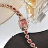 Diamond Studded Watch Strap Quartz Watches with Adjustable Bracelet Wrist Decoration  Women Girl