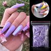 Long Ballerina Full Cover Acrylic Candy Color False Nail Tips Nail Extensions Fake Nails Manicure