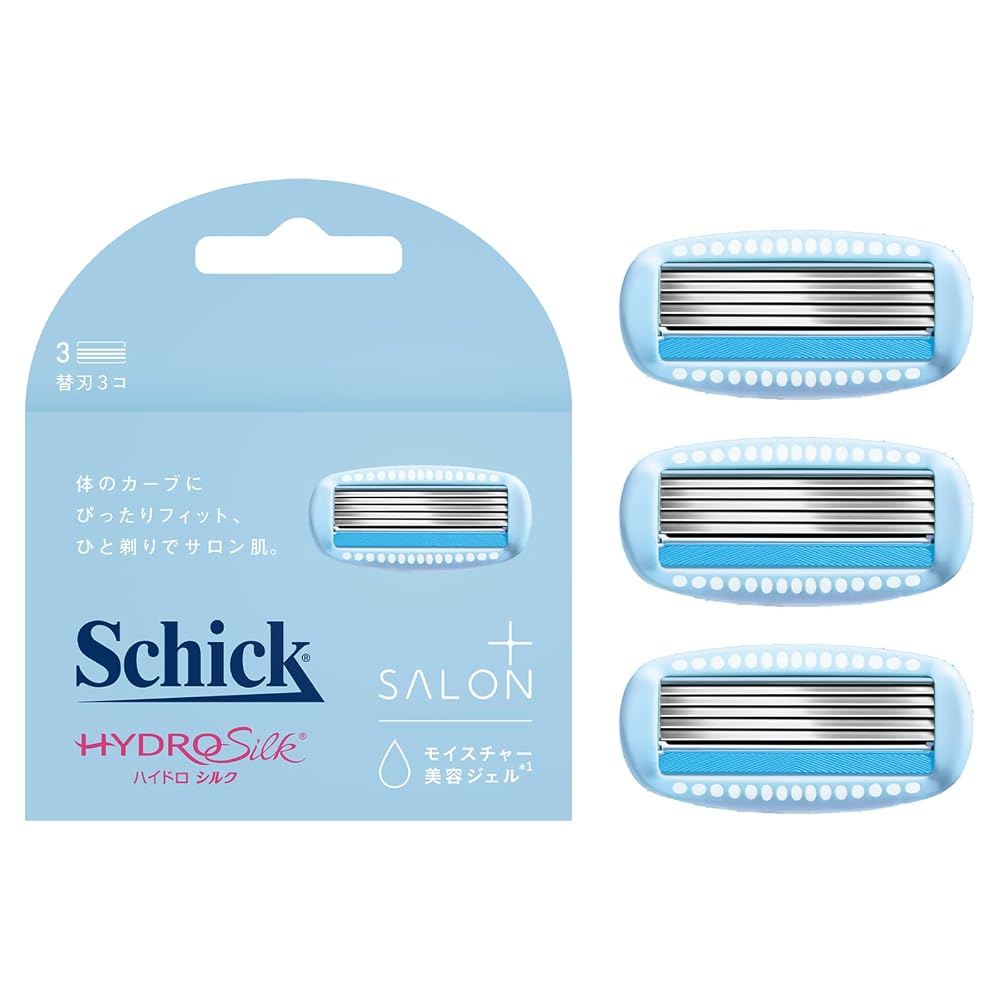 Лезвия для бритья Schick Hydro Silk Salon Plus (3 шт.) с защитой кожи для женщин, Белый