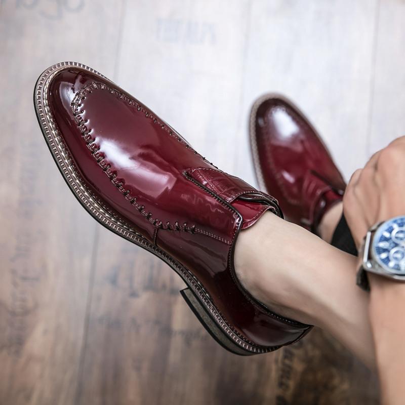 Роскошные мужские туфли из натуральной кожи, большой размер 48, модные красные повседневные деловые туфли, мужские туфли с острым носком для мужчин