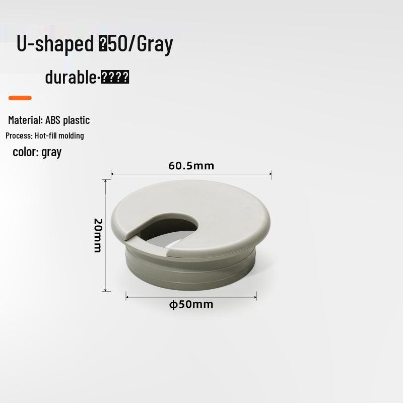 Desk Cable Management Box, ABS Plastic Round Cable Hole Cover, Decorative Wire Box