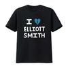 I Love Elliott Smith Album Music Retro Black T Shirt Perfect for Fans vintage Washed Versatile Stretched Comfortable