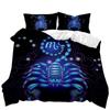 Constellation Duvet Cover Set Leo Starry Sky Theme for Kids Teens Twin Bedding Set Double Queen King Size Polyester Quilt Cover