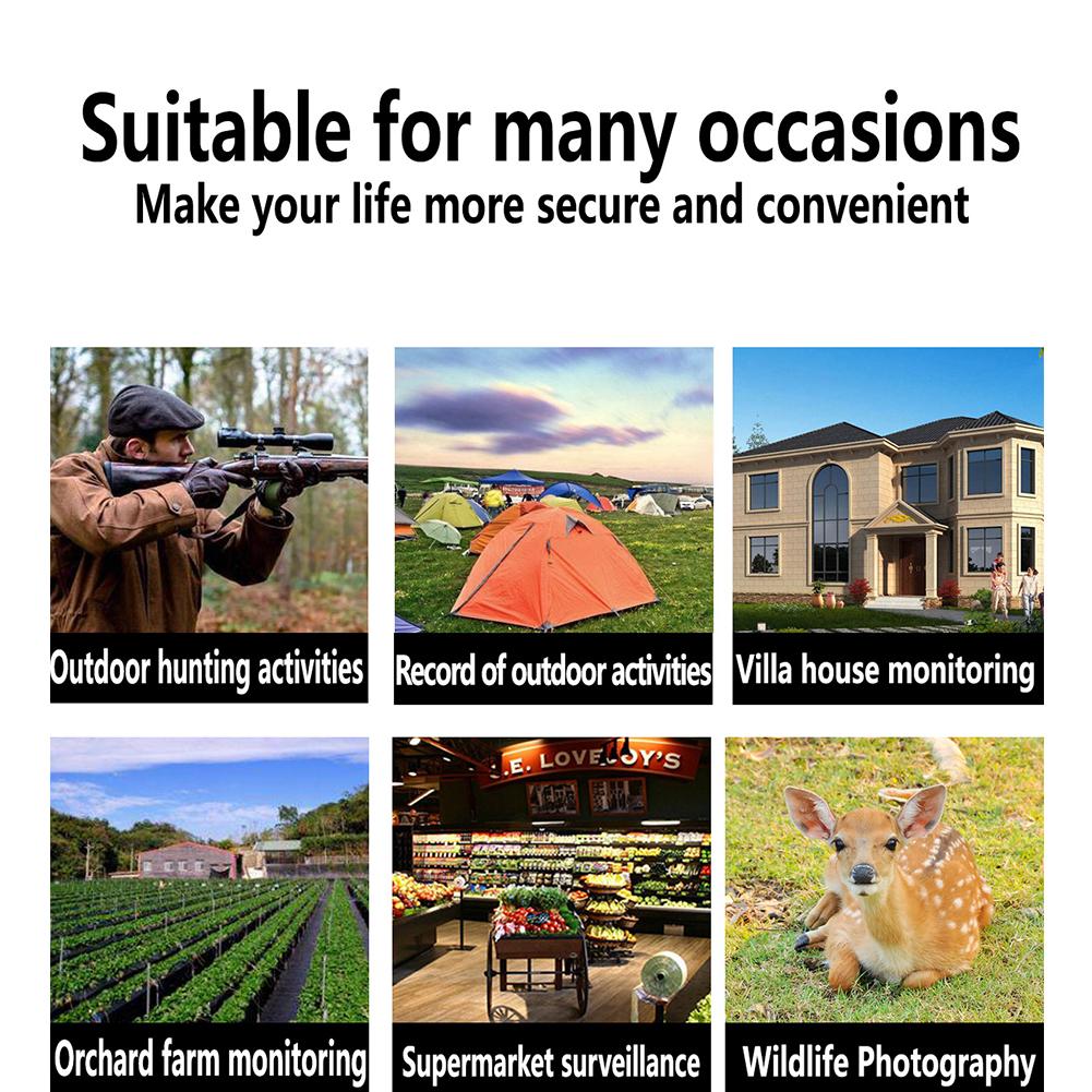 Камера для охотничьих троп, водонепроницаемая камера-детектор наблюдения за следами диких животных, инфракрасное ночное видение, 4k Hd, охотничье снаряжение